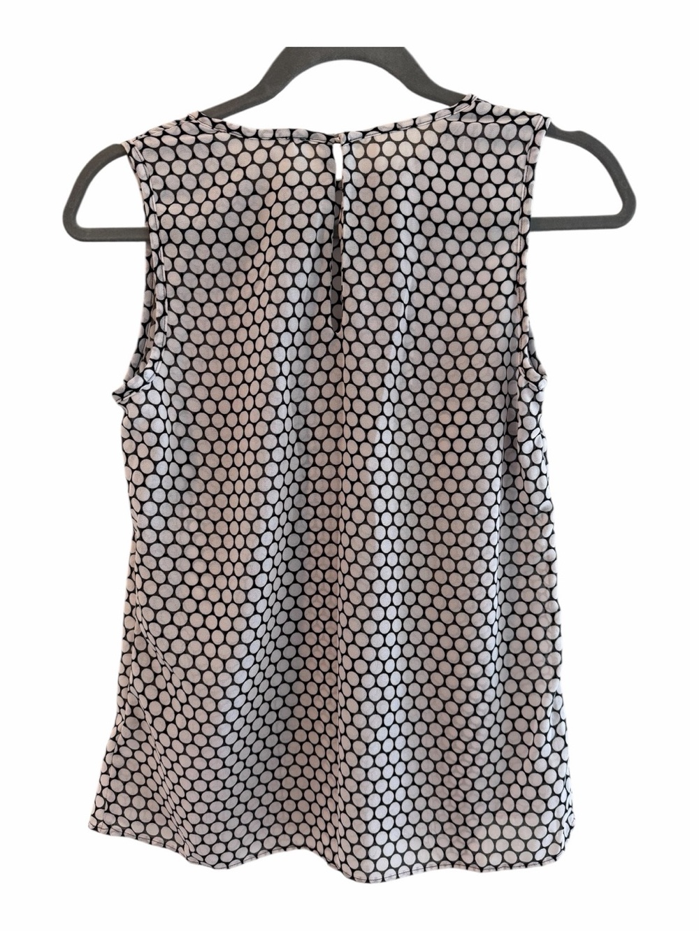 Michael Kors Black and White Sleeveless Geometric Print Blouse - Picture 3 of 7